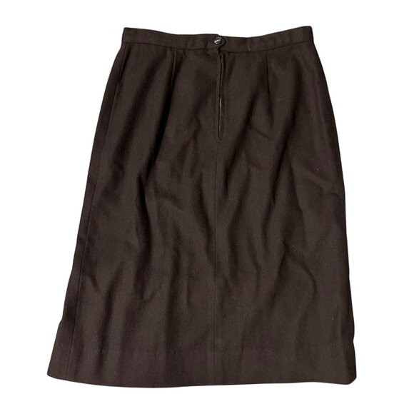 Vintage Brown A Line Skirt Size 14 Prestige Of Boston USA Fall 1970s Pleated - Picture 3 of 7